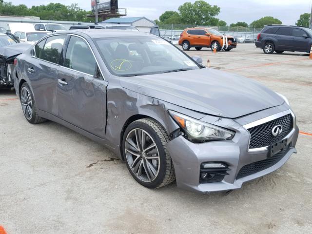 JN1BV7AR2FM393049 - 2015 INFINITI Q50 BASE GRAY photo 1