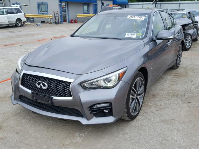 JN1BV7AR2FM393049 - 2015 INFINITI Q50 BASE GRAY photo 2