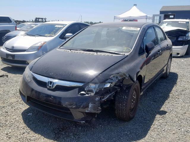 1HGFA46519L001334 - 2009 HONDA CIVIC GX BLACK photo 2