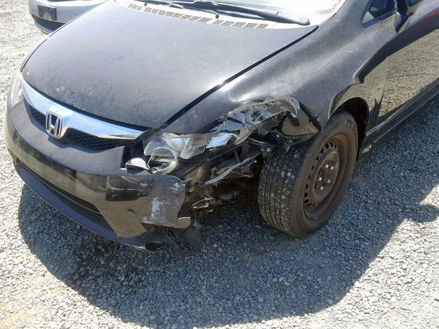 1HGFA46519L001334 - 2009 HONDA CIVIC GX BLACK photo 9