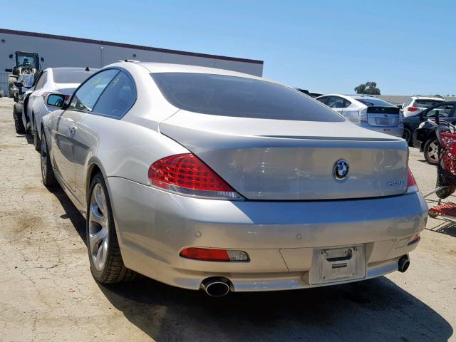 WBAEH13527CR53049 - 2007 BMW 650 I BEIGE photo 3