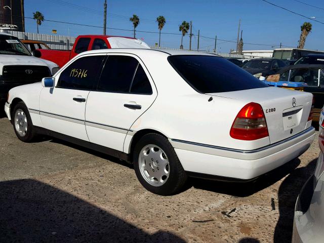 WDBHA28E4SF169903 - 1995 MERCEDES-BENZ C 280 WHITE photo 3