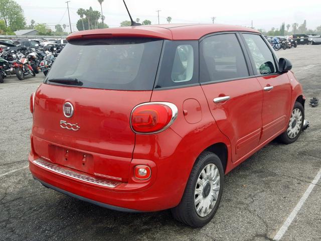 ZFBCFAAH0EZ000169 - 2014 FIAT 500L POP RED photo 4