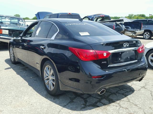 JN1BV7AR7EM684872 - 2014 INFINITI Q50 BASE BLACK photo 3