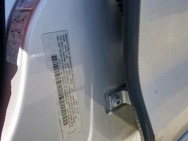 3VW2K7AJ6BM324974 - 2011 VOLKSWAGEN JETTA BASE SILVER photo 10