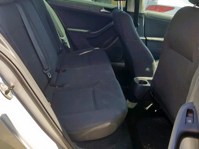 3VW2K7AJ6BM324974 - 2011 VOLKSWAGEN JETTA BASE SILVER photo 6