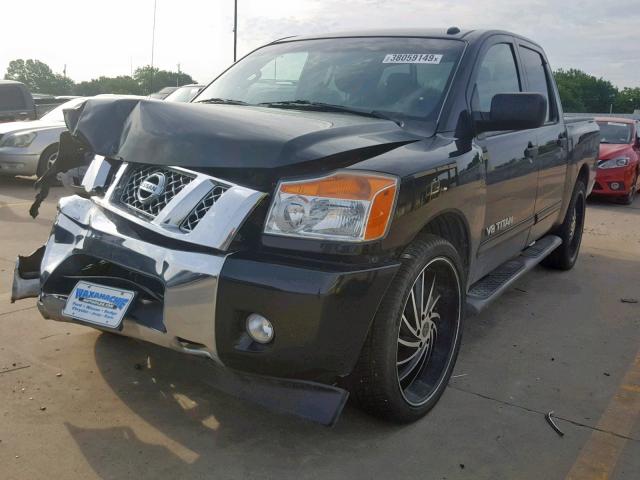 1N6BA0ED8EN514171 - 2014 NISSAN TITAN S BLACK photo 2