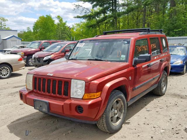 1J8HG48K26C195241 - 2006 JEEP COMMANDER RED photo 2