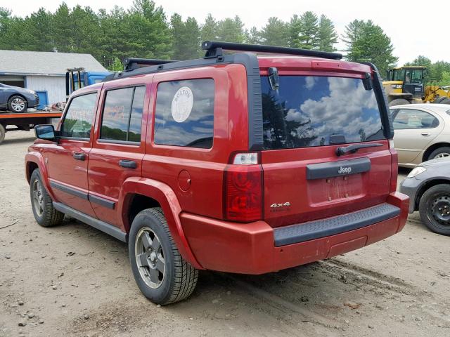 1J8HG48K26C195241 - 2006 JEEP COMMANDER RED photo 3