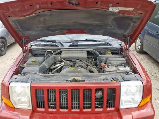 1J8HG48K26C195241 - 2006 JEEP COMMANDER RED photo 7