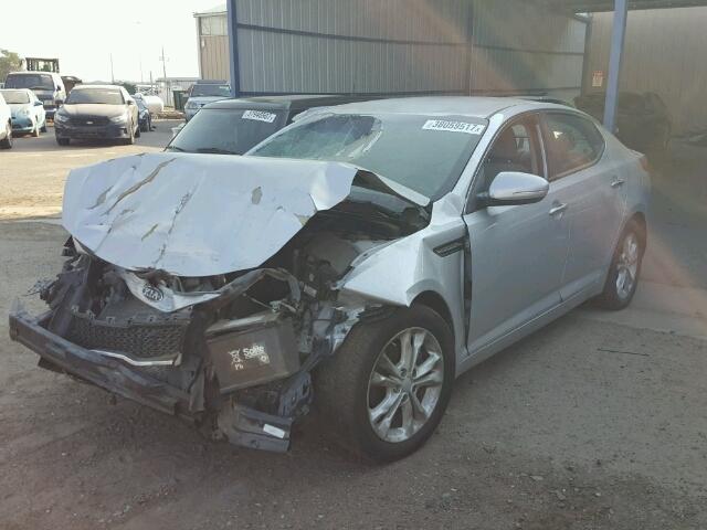 5XXGM4A75DG129443 - 2013 KIA OPTIMA GRAY photo 2