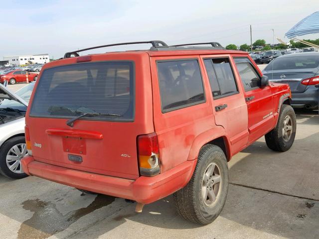 1J4FT68S6XL511029 - 1999 JEEP CHEROKEE S RED photo 4