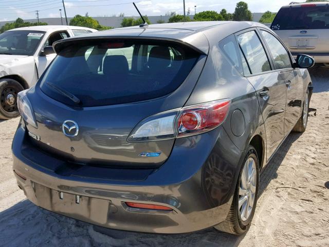 JM1BL1L78C1696989 - 2012 MAZDA 3 I GRAY photo 4