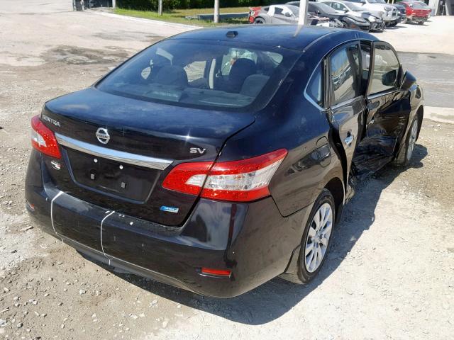 3N1AB7AP2DL652746 - 2013 NISSAN SENTRA S BLACK photo 4