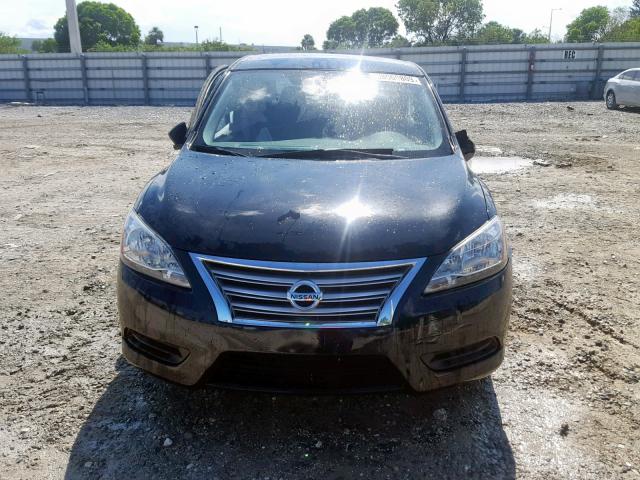 3N1AB7AP2DL652746 - 2013 NISSAN SENTRA S BLACK photo 9