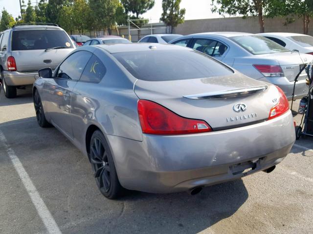 JNKCV64E88M126360 - 2008 INFINITI G37 BASE GRAY photo 3