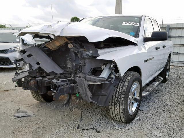 1C6RD6FT4CS182138 - 2012 DODGE RAM 1500 S WHITE photo 2