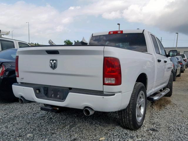 1C6RD6FT4CS182138 - 2012 DODGE RAM 1500 S WHITE photo 4