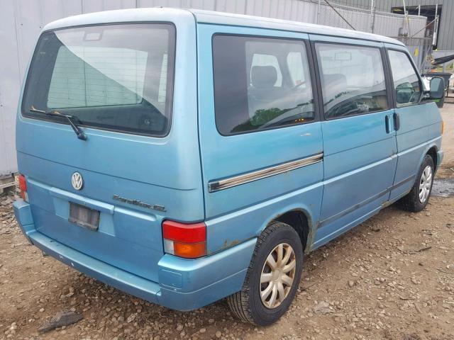 WV2KC0702PH077102 - 1993 VOLKSWAGEN EUROVAN GL TEAL photo 4