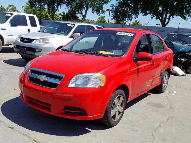 KL1TD5DE0AB129891 - 2010 CHEVROLET AVEO LS RED photo 2