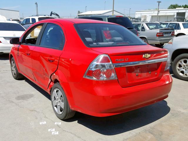 KL1TD5DE0AB129891 - 2010 CHEVROLET AVEO LS RED photo 3