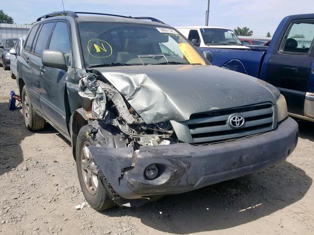 JTEDP21A160123939 - 2006 TOYOTA HIGHLANDER GREEN photo 1