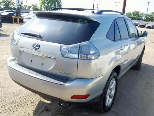 JTJHW31U182045644 - 2008 LEXUS RX 400H SILVER photo 4