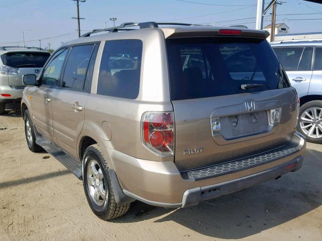 5FNYF28617B039939 - 2007 HONDA PILOT EXL GOLD photo 3