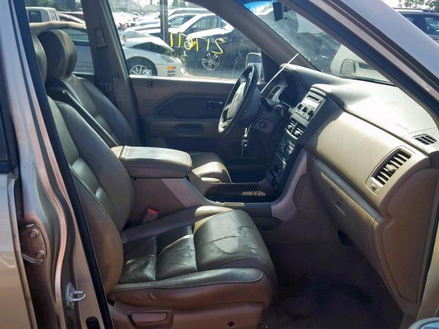 5FNYF28617B039939 - 2007 HONDA PILOT EXL GOLD photo 5