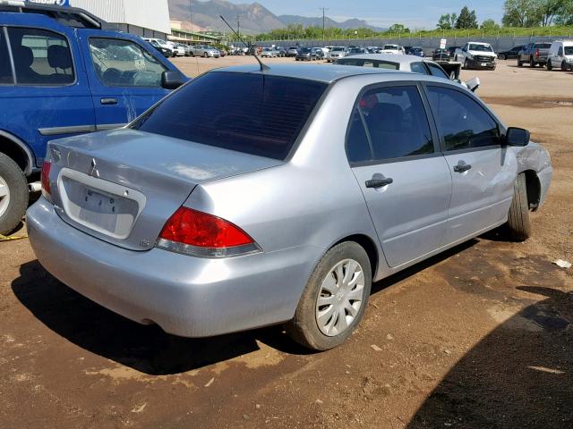 JA3AJ26E06U066838 - 2006 MITSUBISHI LANCER ES SILVER photo 4