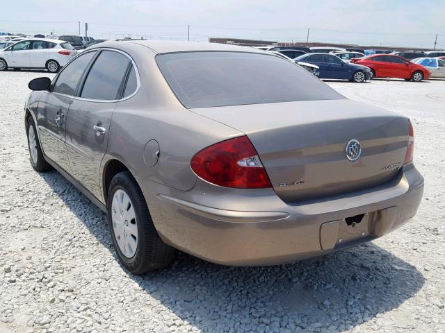 2G4WC552861225218 - 2006 BUICK LACROSSE C BROWN photo 3
