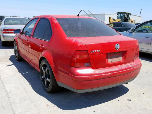 3VWSC29M5YM090608 - 2000 VOLKSWAGEN JETTA GLS RED photo 3