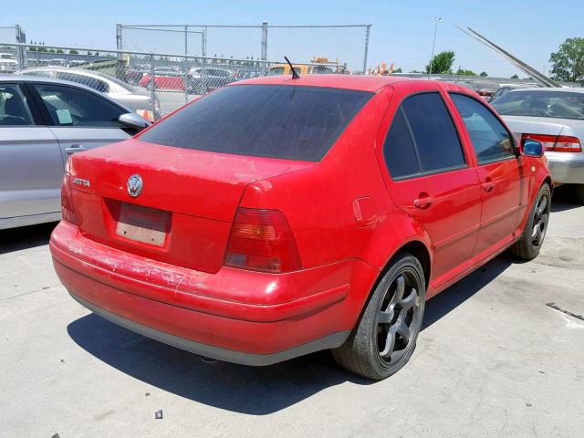 3VWSC29M5YM090608 - 2000 VOLKSWAGEN JETTA GLS RED photo 4