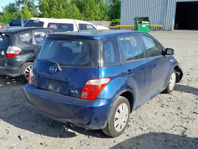 JTKKT604660145647 - 2006 TOYOTA SCION XA BLUE photo 4