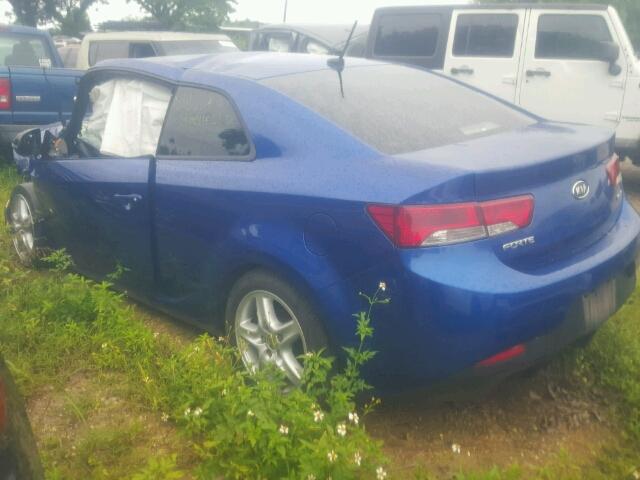 KNAFU6A26B5402657 - 2011 KIA FORTE EX BLUE photo 3