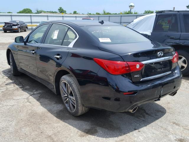 JN1BV7ARXFM399200 - 2015 INFINITI Q50 BASE BLACK photo 3