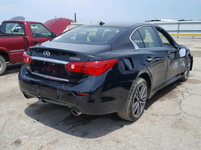 JN1BV7ARXFM399200 - 2015 INFINITI Q50 BASE BLACK photo 4