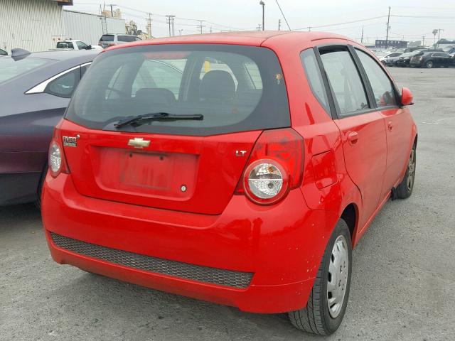 KL1TD6DE0BB142888 - 2011 CHEVROLET AVEO LS RED photo 4