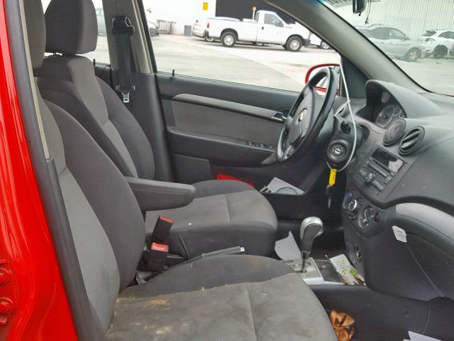 KL1TD6DE0BB142888 - 2011 CHEVROLET AVEO LS RED photo 5