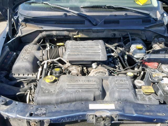 1B4HS38N22F187334 - 2002 DODGE DURANGO SP BLUE photo 7