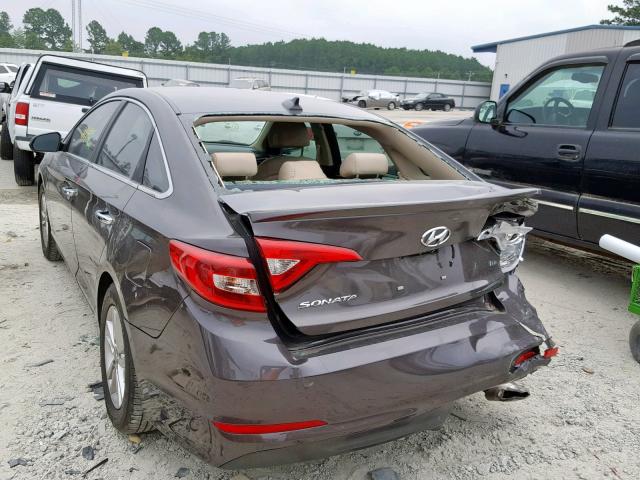 5NPE24AA2FH239009 - 2015 HYUNDAI SONATA ECO BROWN photo 3