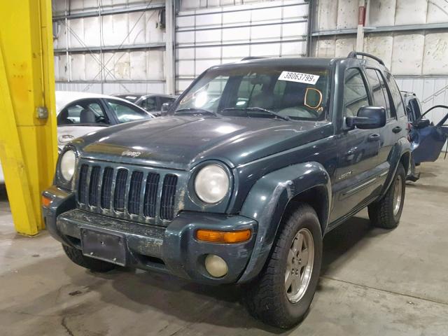 1J4GK58K42W348308 - 2002 JEEP LIBERTY LI GREEN photo 2