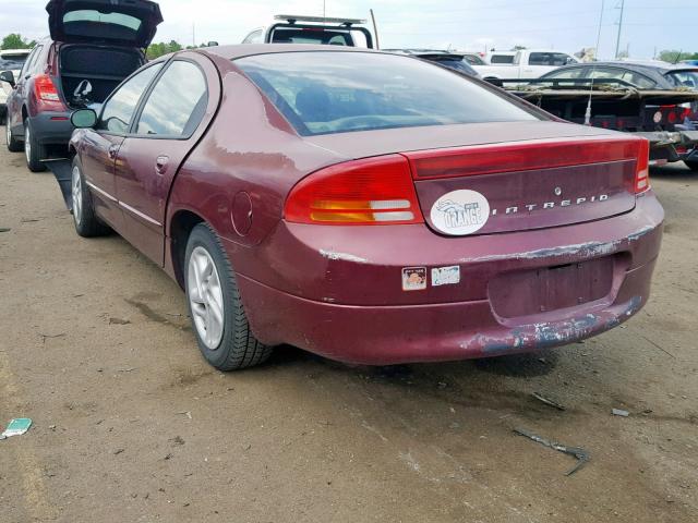 2B3HD46R1YH275504 - 2000 DODGE INTREPID MAROON photo 3