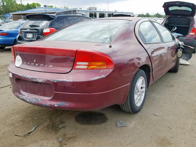 2B3HD46R1YH275504 - 2000 DODGE INTREPID MAROON photo 4