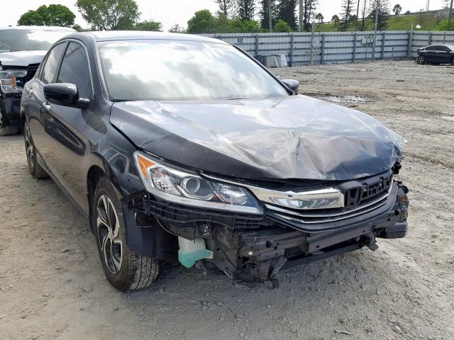 1HGCR2F30HA051750 - 2017 HONDA ACCORD LX BLACK photo 1