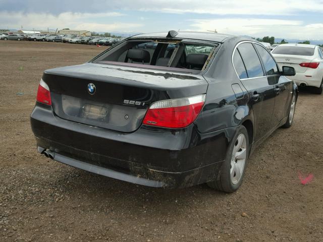 WBANE535X6CK87489 - 2006 BMW 525 I BLACK photo 4