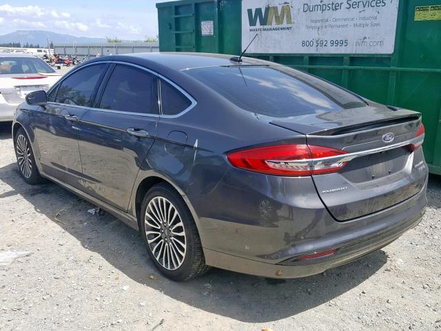 3FA6P0RU7JR161853 - 2018 FORD FUSION TIT GRAY photo 3