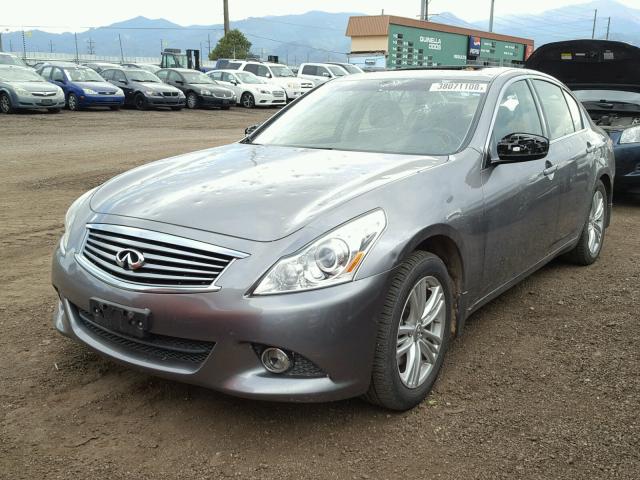 JN1CV6ARXDM757956 - 2013 INFINITI G37 SILVER photo 2