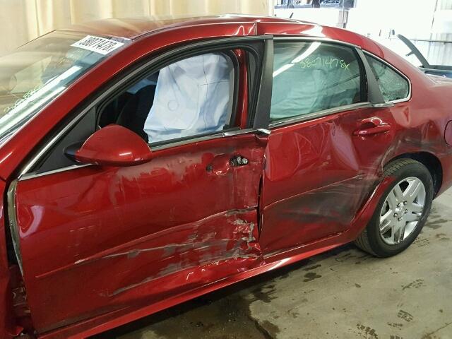 2G1WB5E39E1100672 - 2014 CHEVROLET IMPALA LIM RED photo 9