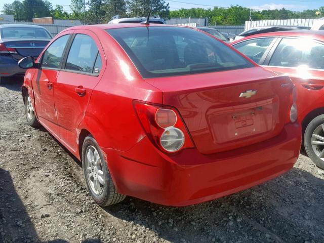 1G1JB5SH6C4141949 - 2012 CHEVROLET SONIC LS RED photo 3